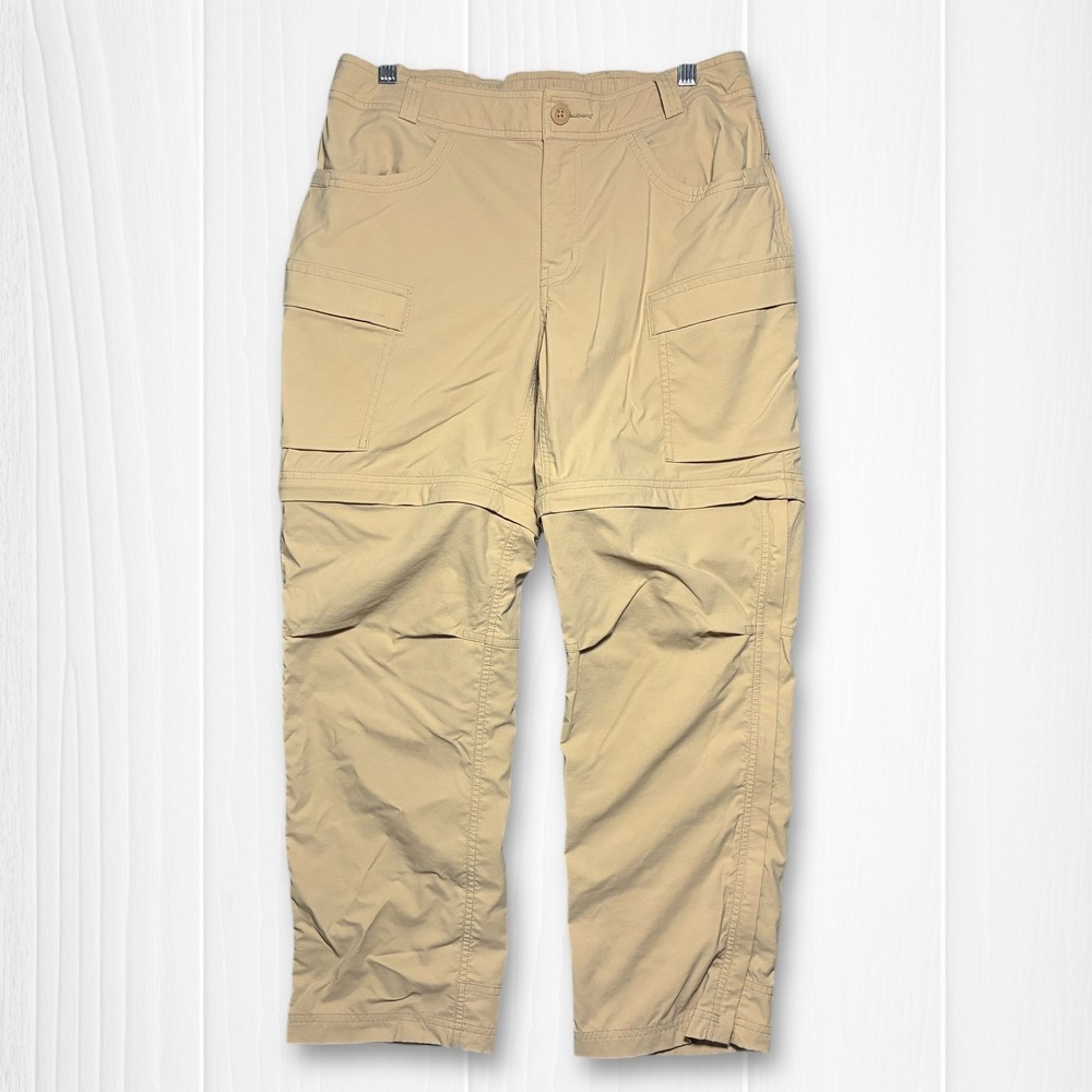 REI Co-op Women's Convertible Cargo Pants Khaki‎ Zip-Off Legs 12 Petite
